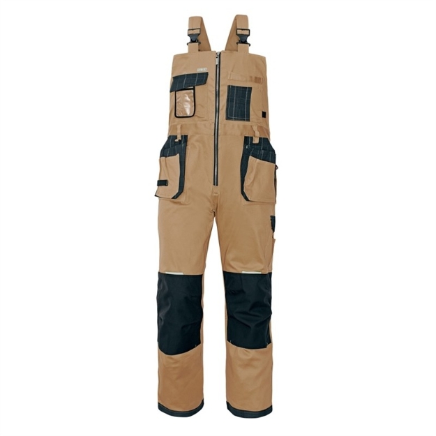 Obrázek z Australian Line OLZA Pracovní kalhoty s laclem béžová 