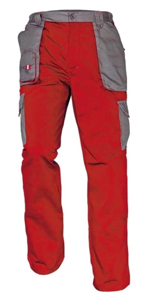 Obrázek z Červa MAX EVOLUTION Pracovní kalhoty do pasu červeno / šedá 