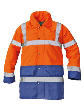 Obrázek Červa SEFTON Reflexní bunda oranžová/modrá - zimní
