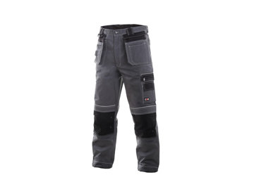 Obrázek CXS ORION TEODOR Pracovní kalhoty do pasu šedo / černé - zimní