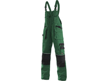 Obrázek CXS ORION KRYŠTOF Pracovní kalhoty s laclem zeleno / černá