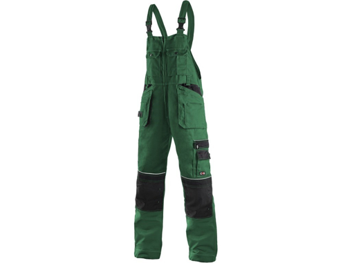 Obrázek z CXS ORION KRYŠTOF Pracovní kalhoty s laclem zeleno / černá 