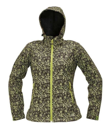 Obrázek CRV YOWIE PRINTED Dámská softshellová bunda zelená