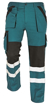 Obrázek z Červa MAX REFLEX Pracovní kalhoty do pasu zeleno / černá 