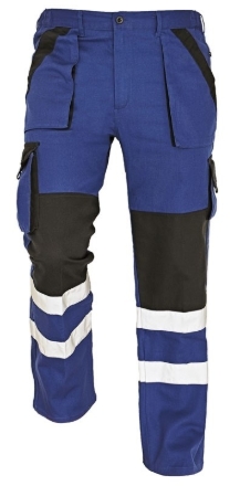 Obrázek Červa MAX REFLEX Pracovní kalhoty do pasu modro / černá