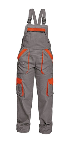 Obrázek z Červa MAX LADY Pracovní kalhoty s laclem šedá / oranžová 