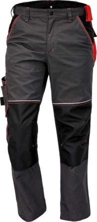 Obrázek KNOXFIELD Pracovní kalhoty do pasu - antracit / červená