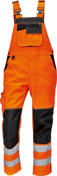 Obrázek KNOXFIELD HI-VIS Reflexní kalhoty s laclem - oranžová