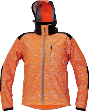 Obrázek KNOXFIELD PRINTED Pánská softshellová bunda - oranžová