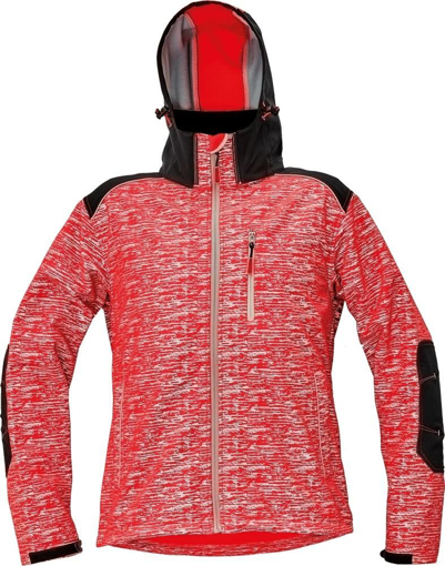 Obrázek z KNOXFIELD PRINTED Pánská softshellová bunda - červená 