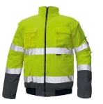 Obrázek z Cerva CLOVELLY pilot bunda HV žlutá/navy Reflexní bunda zimní 