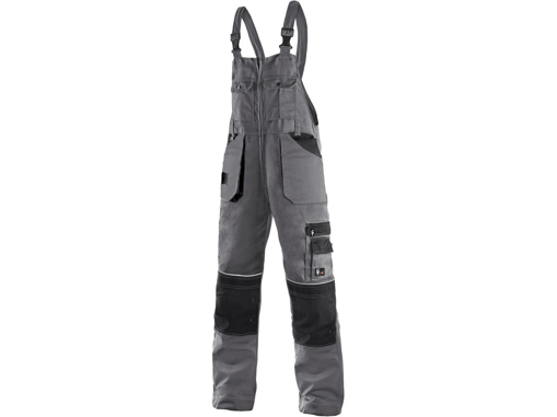 Obrázek z CXS ORION KRYŠTOF Pracovní kalhoty s laclem šedo / černé - zimní 