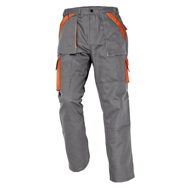 Obrázek z Červa MAX Pracovní kalhoty do pasu šedo / oranžová 
