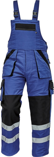 Obrázek z Červa MAX WINTER RFLX Pracovní kalhoty s laclem modro / černé 