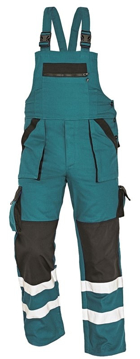 Obrázek Červa MAX WINTER RFLX Pracovní kalhoty s laclem zeleno / černé
