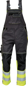 Obrázek KNOXFIELD REFLEX Reflexní kalhoty s laclem - antracit / žlutá