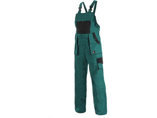 Obrázek z CXS LUXY SABINA Pracovní kalhoty s laclem zeleno / černá 