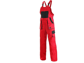 Obrázek CXS LUXY SABINA Pracovní kalhoty s laclem červeno / černá