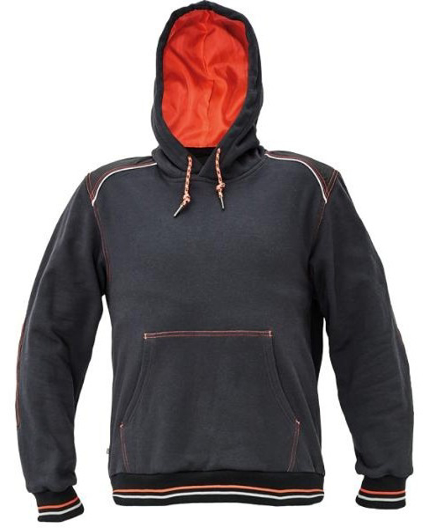 Obrázek z KNOXFIELD Pracovní mikina klokanka - antracit / červená 