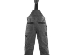 Obrázek z CXS ORION KRYŠTOF Pracovní kalhoty s laclem šedo / černé - zimní prodloužené 