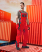 Obrázek z ARDON®VISION Pracovní kalhoty s laclem červené 
