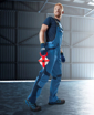 Obrázek z ARDON®R8ED+ Pracovní kalhoty s laclem modré zkrácené 