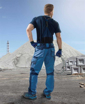 Obrázek z ARDON®R8ED+ Pracovní kalhoty s laclem modré prodloužené 