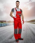 Obrázek z ARDON®2STRONG Pracovní kalhoty s laclem červené 