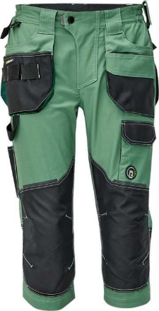 Obrázek Červa DAYBORO Pracovní 3/4 kalhoty mechově zelená / černá