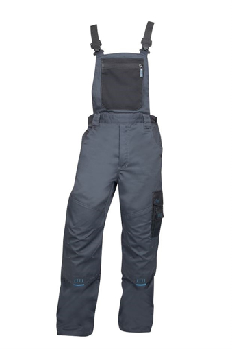 Obrázek z 4TECH Pracovní kalhoty s laclem šedé zkrácené 