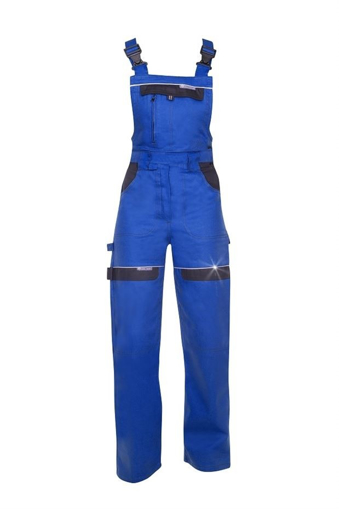 Obrázek z COOL TREND Dámské pracovní kalhoty s laclem modrá / černá 