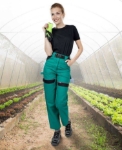 Obrázek z ARDON®COOL TREND Dámské pracovní kalhoty zelená / černá 