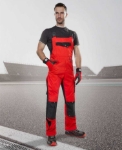 Obrázek z PRE100 Pracovní kalhoty s laclem červené 