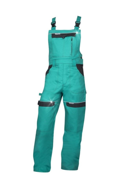 Obrázek COOL TREND Pracovní kalhoty s laclem zelená / černá