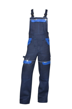 Obrázek COOL TREND Pracovní kalhoty s laclem tm. modrá / sv. modrá