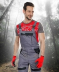 Obrázek z ARDON®COOL TREND Pracovní kalhoty s laclem šedá / černá 