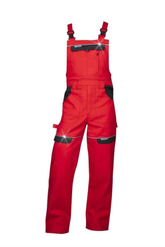 Obrázek COOL TREND Pracovní kalhoty s laclem červená / černá