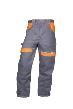 Obrázek COOL TREND Pracovní kalhoty do pasu šedá / oranžová