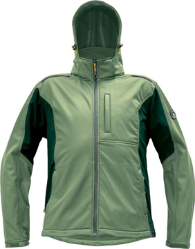Obrázek Červa DAYBORO Pánská softshellová bunda mechově zelená / černá