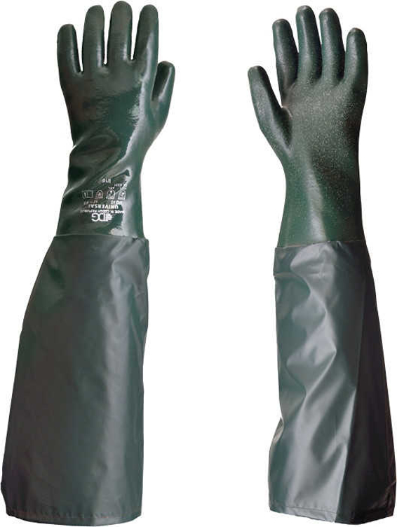 Obrázek z DG UNIVERSAL AS Rukavice chemické s návlekem 65 cm zelené 