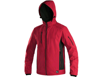 Obrázek CXS DURHAM Pánská softshellová bunda červeno / černá