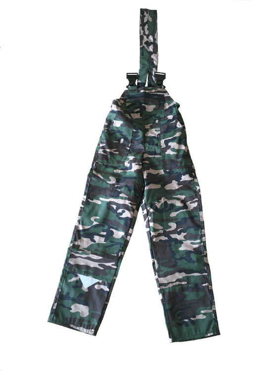 Obrázek z M+P DAVID Dětské pracovní kalhoty s laclem maskáčové 