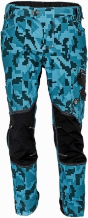 Obrázek Cerva NEURUM CAMOUFLAGE Pracovní kalhoty do pasu petrolejová