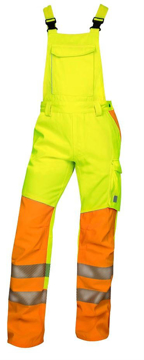 Obrázek ARDON SIGNAL Pracovní kalhoty s laclem žluté zkrácené