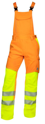 Obrázek z ARDON SIGNAL Pracovní kalhoty s laclem oranžové zkrácené 