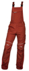 Obrázek z ARDON URBAN Pracovní kalhoty s laclem červené prodloužené 