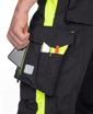 Obrázek z ARDON NEON Pracovní kalhoty do pasu černo-žluté zkrácené 