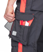 Obrázek z ARDON NEON Pracovní kalhoty do pasu šedo-červené zkrácené 
