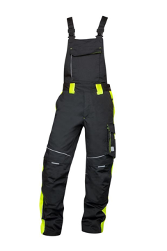 Obrázek ARDON NEON Pracovní kalhoty s laclem černo-žluté