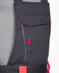 Obrázek z ARDON NEON Pracovní kalhoty s laclem šedo-červené 